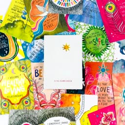 A 52pcs Oracle Cards Mental Healing Board Game For Beginners And Collectors,Family Gathering Divination Playing Card Game