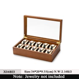 Oirlv 10 Grids Solid Wood Jewelry Organizer Box Watch Holder Storage Case Watch Display Box For Man Women regalos para hombre