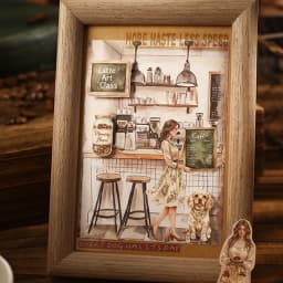 Mr Paper 20pcs Cafe Story Series Coffee Theme Sticker Book DIY Handbook Collage Calendar Diary Notebook Phone Case Scrapbook