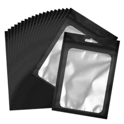 20pcs Zip Lock Bag Laser Plastic Jewelry Storage Bag DIY Earrings Necklace Bracelets Beads Gift Organizer Retail Packaging Pouch