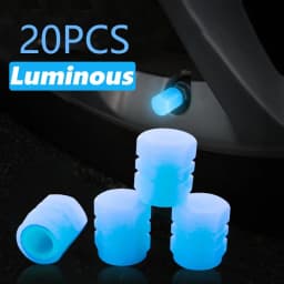 Luminous Valve Caps Fluorescent Red Night Glowing Car Motorcycle Bicycle Wheel Styling Tyre Hub Universal Cap Decor 20Pcs