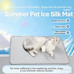 Pet Ice Silk Cool Sleeping Mat Multiple Sizes Breathable Heat Dissipation Non Slip Summer Rest Pad For Puppy Kitten