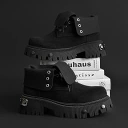 High Top Motorcycle Boots Plus Size 45 Mens Designer Outdoor Work Boots Fashion Casual Leather Height Increased Platform Boots