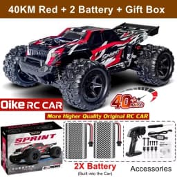 Oike Remote Control Car 4X4 Off Road Monster Truck All Terrain RTR 2.4G RC Car 40KPH High Speed 4WD Electric Vehicle Toy Gift