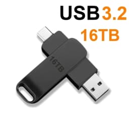 Lenovo USB3.2 USB Flash Drive 16TB OTG Pen Drive High Speed Type-C Flash Disk Real Capacity Metal Pendrive For Phone Computer