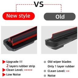 Double Rubber Strip Car Windshield Wiper Blade J Hook U Type Universal Unsupported Car Wiper 14 "16" 18 "19" 20 "21" 22 "24" 26“