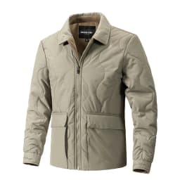 Men Turn-down Collar Multi Pockets Solid Color Simple Basic Daily Casual Trendy Parkas Autumn Winter New Fashion Coats Male Tops