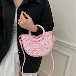 Bohemian Style Straw Handbag High Quality Multi-functional Shopping Bag Suitable For Travel and Vacation