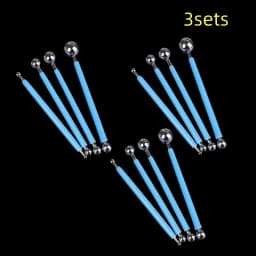 Pottery Dots Sculpture Tool Stainless Steel Polymer Clay Shape Pen Metal Ball Clay Carving DIY Ceramics Decorating Tools
