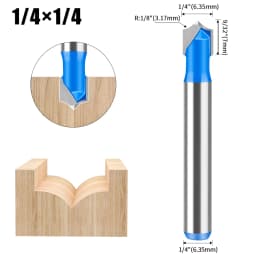 1/4 Inch 1/2 Inch Shank 6mm 12mm Shank Bottom Milling Cutter Slotting Cutter Engraving Machine Bottom Cleaning Router Bit