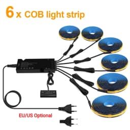 1-10PCS 12V Black COB LED Strips With Smart Double Door Sensor Switch Cabinet Light Set for Kitchen Under Cabinet Wardrobe