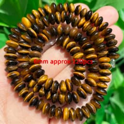 Various Styles Natural Yellow Tiger Eye Stone Beads Irregular Rondelle Column Spacer Bead for Jewelry DIY Making Bracelet Crafts