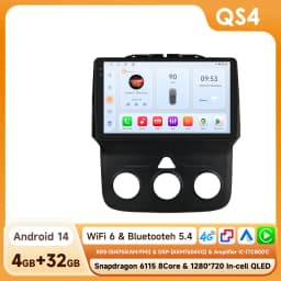 Hizpo 2din Android Car Radio For Dodge Ram 1500 2500 3500 2013-2018 Manual AC Autoradio Head Unit Navigation Carplay QLED Screen