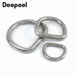 2/5/10Pcs 304# Stainless Steel D Ring Bag Strap Buckle Dog Collar Loop Clasp Webbing Backpack Belt Hook Buckles DIY Accessories
