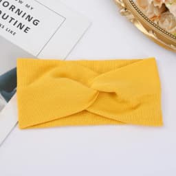 Elastic Hair Accessories Women'S New Knitted Thread Twist Turban Bandage Solid Wide Knitted Knotted Yoga Hair Band Yoga Headband
