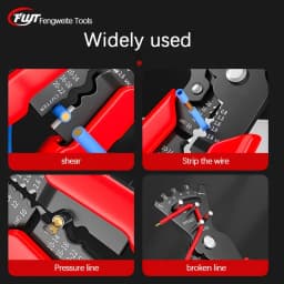 Professional-Grade Wire Bender Pliers - Red Handle, Crimping & Stripping Tool for Electricians, Precision Manual Bending