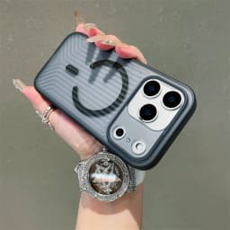 Corrugated Pattern For Magsafe Magnetic Wireless Charge Case For iPhone 17 16 15 14 13 Pro Max Transparen Bumper PC Matte Cover