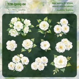 JIANWU Vintage Flower Bloom Landscape Material Collage Scrapbooking Sticker Creative DIY Journal Stationery