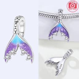 925 Sterling Silver Ocean Series Blue Turtle Starfish Shell Fit Original Bracelet Charms for Women diy Fine Jewelry Gifts
