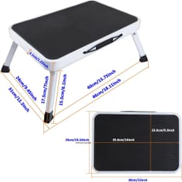 Step Stool, 1-2-3-4 Steps, Lightweight Step Ladder with Handrail, Folding Ladder with Non-Slip Platform, Maximum Load 150kg