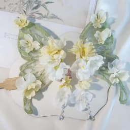 2pcs/set Ancient Style Fairy Tale Hairclips Elegant Styling Tassel Hairpin Extra Large Flower Silk Headwear For Women Girls