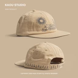 Heavy Embroidery Flat Brim Baseball Cap Niche Unisex Hip Hop Duckbill Cap Fashion Versatile