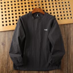 Retro Japanese Style Tech Waterproof Fabric Men's Loose Long Sleeve round Neck Sweatshirt Fashion Urban Autumn New Arrival