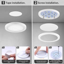 Small USB Power Round LED Night Light Button Switch LED Puck Ceiling Lights Reading Night Lamp Three Light Colors Available