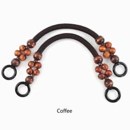 2/4Pcs 37/48cm Wooden Beaded Purse Frame Rope Wrapped Bag Handles for Crochet Beach Totes DIY Bags Making Replacement Supplies