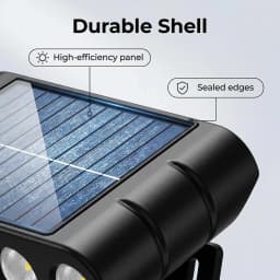4PCS Solar Powered Outdoor Wall Light 3 Modes Security Lamp for Patio Garden Porch Fence Corridor Balcony 5 LED Bulbs Motion Sensor Solar Pathway