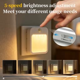 LED Night Lights With Motion Sensor EU US Plug In Dimmable Bedside Night Lamp for Hallway Bedroom Stairs Kitchen Room Decoration