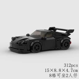 Technical Speed Car MOC City Vehicle Racing Car Rally Building Blocks Bricks Set Retro Ornament Diy Toys For Adults Gifts