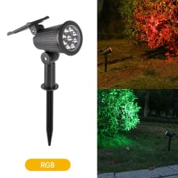 9 LEDs Solar Spotlights, Outdoor Waterproof, Spot Lights, Brightness Adjustable for Garden Backyard Driveway Patio Decor