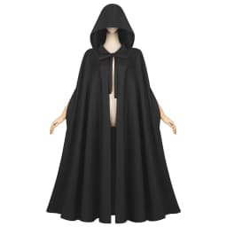2025 New Medieval Hooded Cape for Men and Women,Halloween COS Solid-Color Monk Grim Reaper Wizard Cloak Unisex One Size Fits All