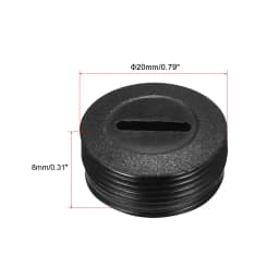 6/10/20Pcs Black Plastic Screw Carbon Brush Holder Caps Case Dia 10mm/12mm/13mm/14mm/15mm/16mm/18mm/20mm/22mm Brush Cover