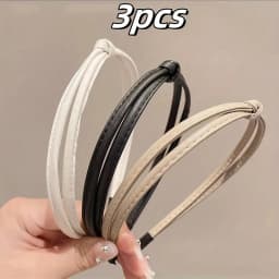 Sweet And Cool PU Leather Narrow Edge Headband for Women Elegant Simple Face Wash Headband Fashionable Girl Hair Band Hair Acces