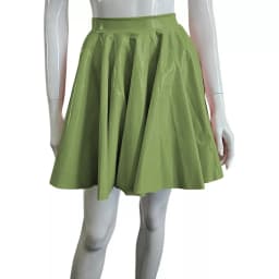 Plus Size Sweet Girl A-Line Goth Skirts Casual PVC Bottoms High Waist Faux Latex Slim Fit Mini Skirt Women Solid Sexy Club Skirt