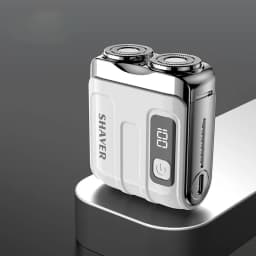 Mini Electric Smart Shaver Household Car Shaver Digital Display Dual Blade Rechargeable Shaver Powerful Beard Trimmer Tool