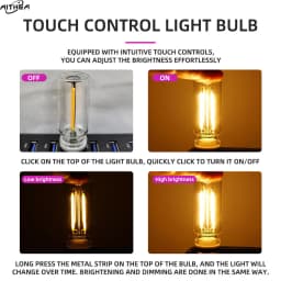 Halloween DecorAITHEA Led Glass Light Usb Night Light Bulb Touch Dimming Usb Night Light For Car Interior Bedroom Home Decor