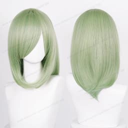 Anime 40cm Medium Basic Synthetic Bang Blond Cosplay Wig Black White Red Pink Green Brown Gold Blue Women Heat Resistant Hair