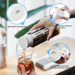 MHW 3BOMBER 1/2 Pack 600ML Cold Brew Coffee Maker Detachable Coffee Pot with Mesh Filter Home Barista Tool Portable Camping