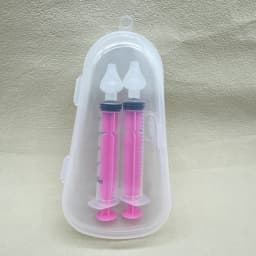 10ML Baby Nasal Syringe Set with 5 Silicone Heads Baby Nasal Aspirator Qucik Syringe Nose Cleaner Rinsing Tools for Infant Kids