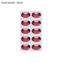 10 pcs Multi styles Cute Cartoon Mouth Stickers Anime Figurine Doll Face Organ Paster Decals DIY Glass Mouth Chips Paper