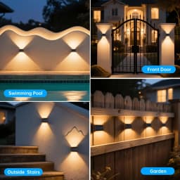 1/2/4/8Pack Solar Powered Wall Lights Outdoor Waterproof LED Solar Light Up and Down Luminous Lighting for Garden Fence Decor
