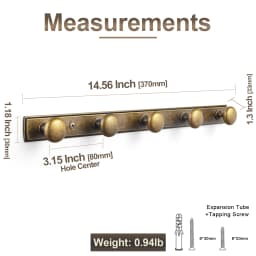 Goo-Ki Hangers Hook Zinc Alloy Wall Hook Bronze Cloth Coat Bag Hat Hanging Hooks Bathroom Kitchen Anitque Racks with Screws