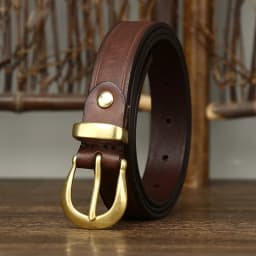 2.4cm Copper Buckle High Quality Cowskin Genuine Leather Belts for Women Luxury Female Belt For Jeans Simple Strap Waist Belt