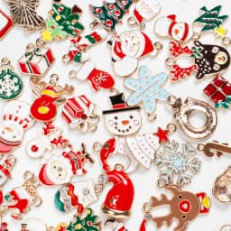 10/20/100Pcs Random Mixed Christmas Pendant/Charms For Jewelry Making Bulk Xmas Charm Diy Necklace Small Gifts Accessories