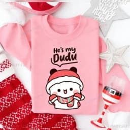 Bubu Dudu Christmas Couple Sweatshirt | Matching Holiday Sweater Gift Crew Neck Long Sleeve Fashion Comfortable Thermal Hoodie