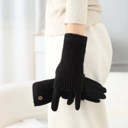 3 Ways to Wear Removable Suede Knitted Gloves Women Winter Keep Warm Touch Screen Fashion Elegant Elasticity Soft Thickened