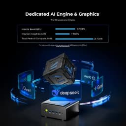 GMKtec K15 Mini PC Intel Core Ultra5 125U AI Barebone NO RAM NO SSD NO OS Support DDR5 NPU WIFI6E BT5.2 Desktop Gaming Computer